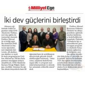 DAS Akademie Türkiye’den Yurt Dışı Eğitim Danışmanlığı Hizmeti 1 Milliyet Ege 16.01.2025